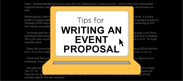 How to Write an Event Planning Proposal